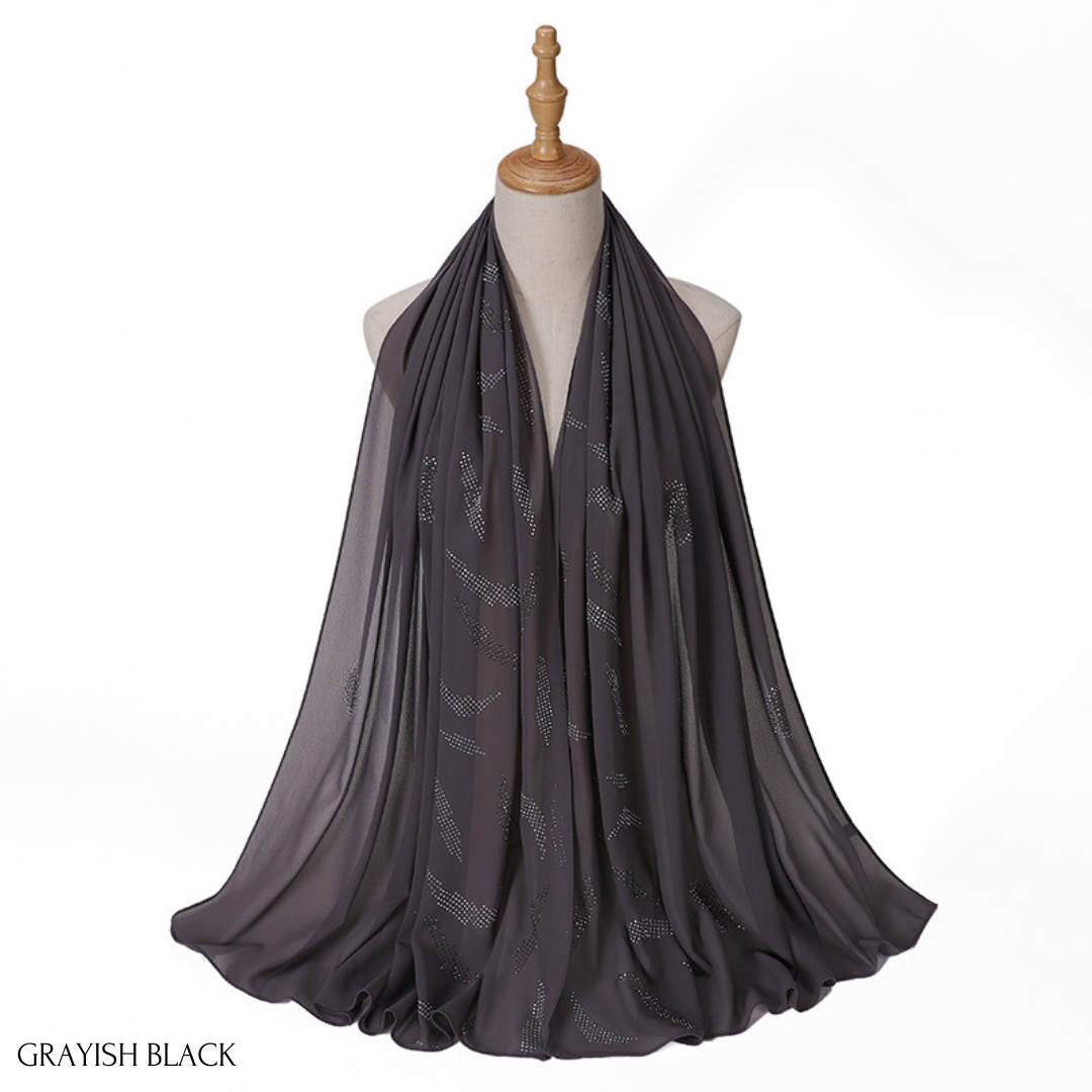 Cosmos Rhinestone Chiffon Hijab
