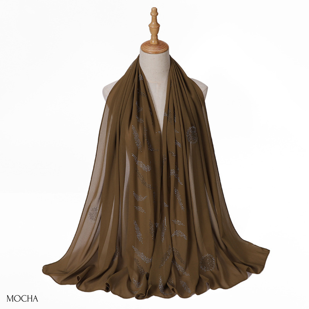 Cosmos Rhinestone Chiffon Hijab