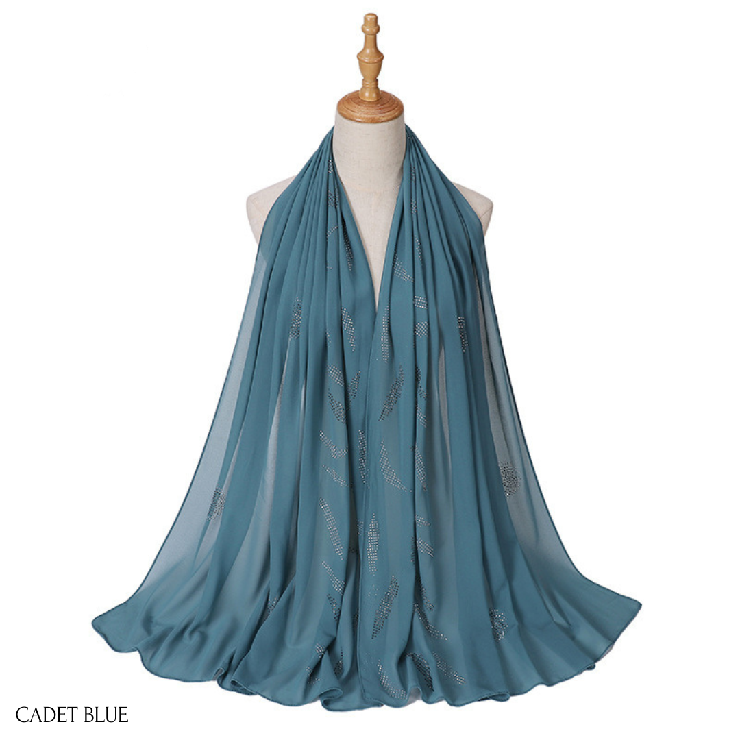Cosmos Rhinestone Chiffon Hijab