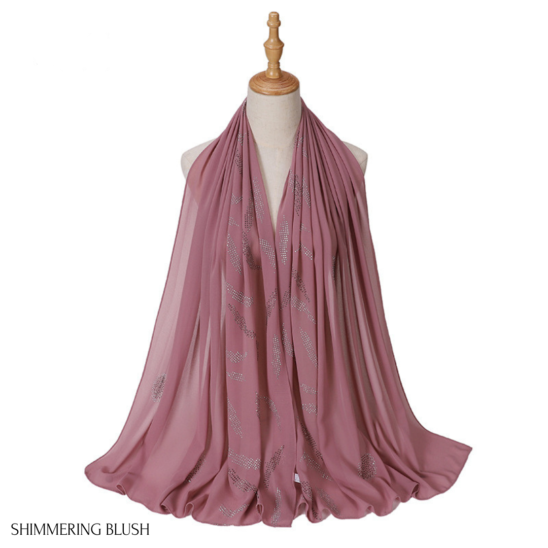 Cosmos Rhinestone Chiffon Hijab