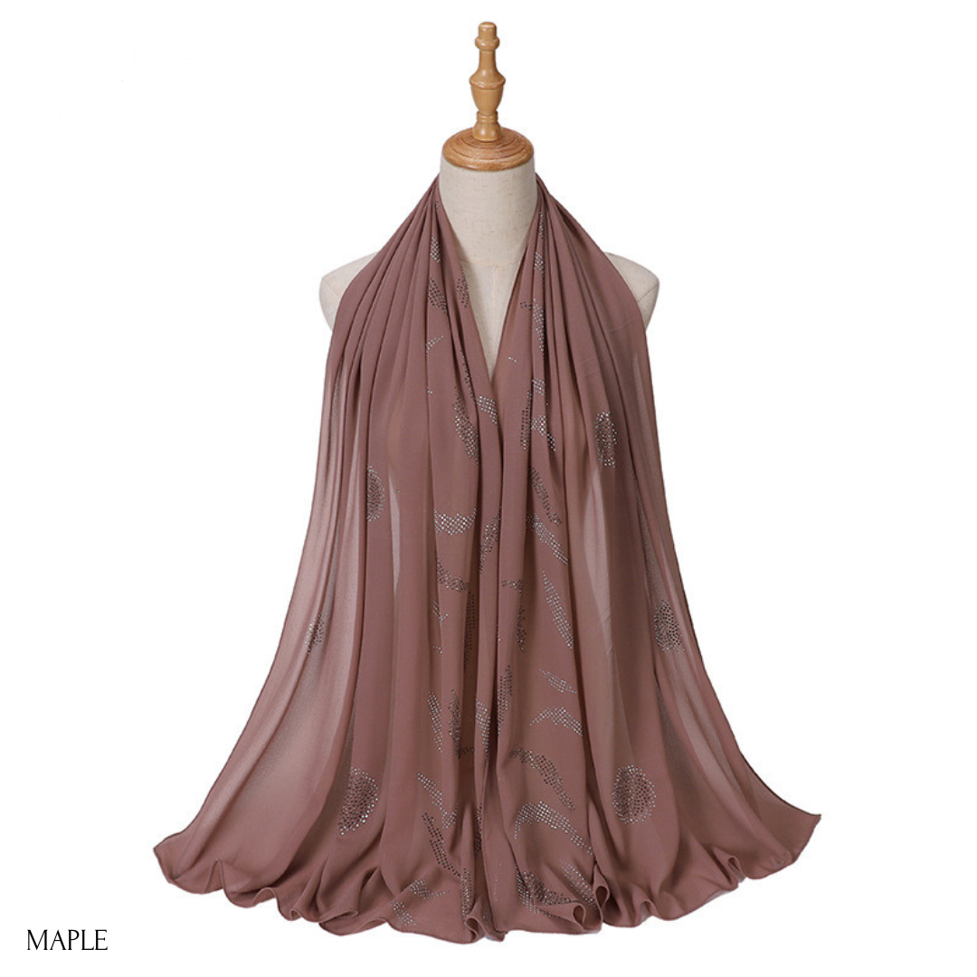 Cosmos Rhinestone Chiffon Hijab