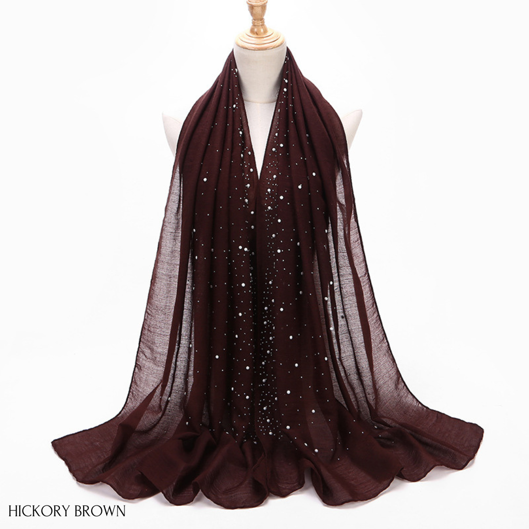 Gradient Beaded Cotton Hijab
