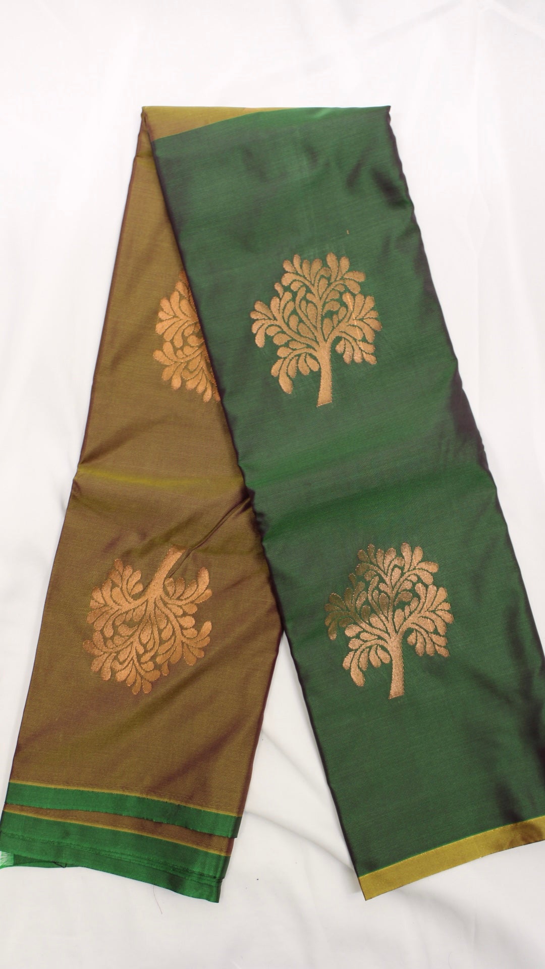 Basil Green Heritage Saree