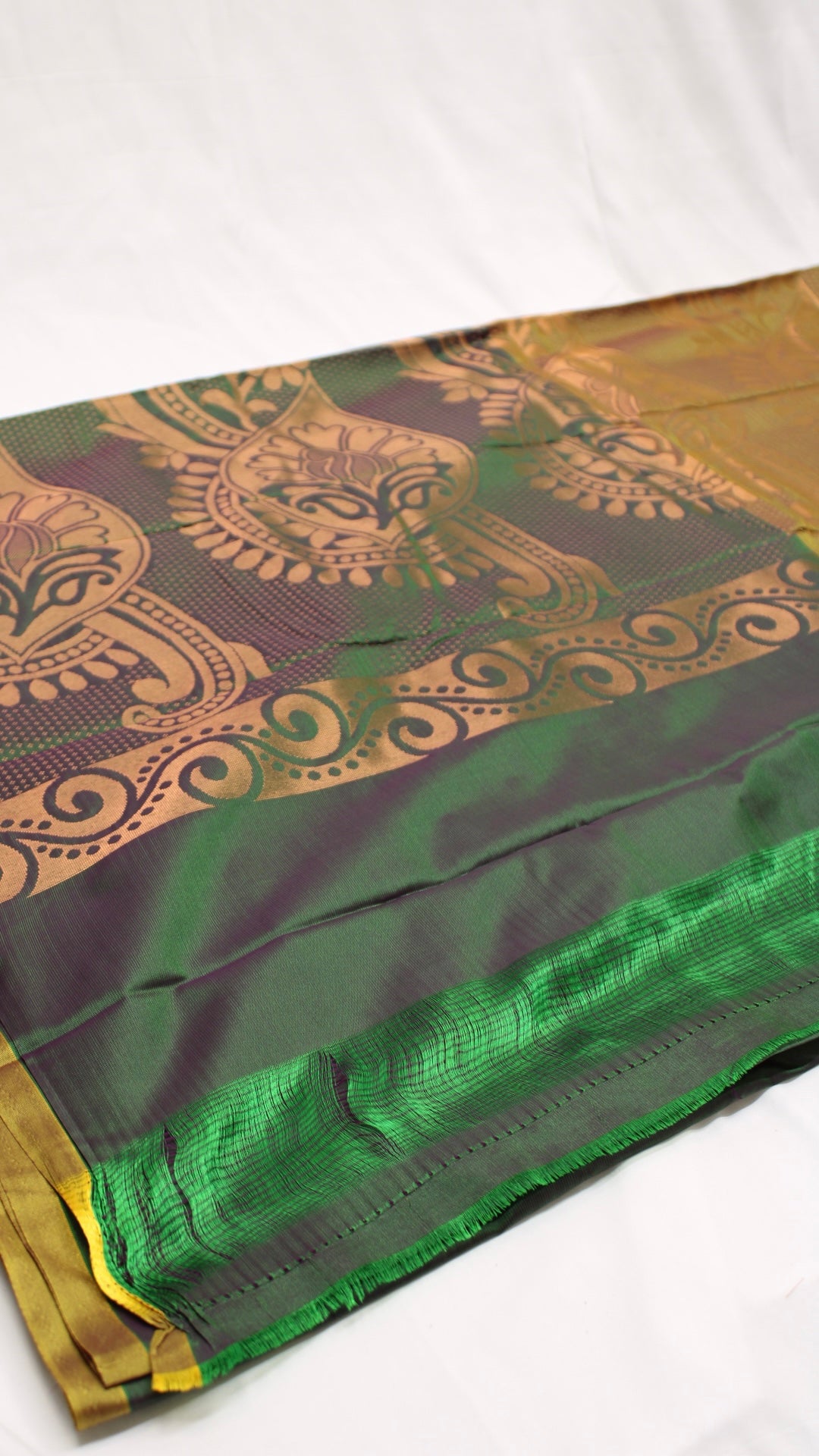 Basil Green Heritage Saree