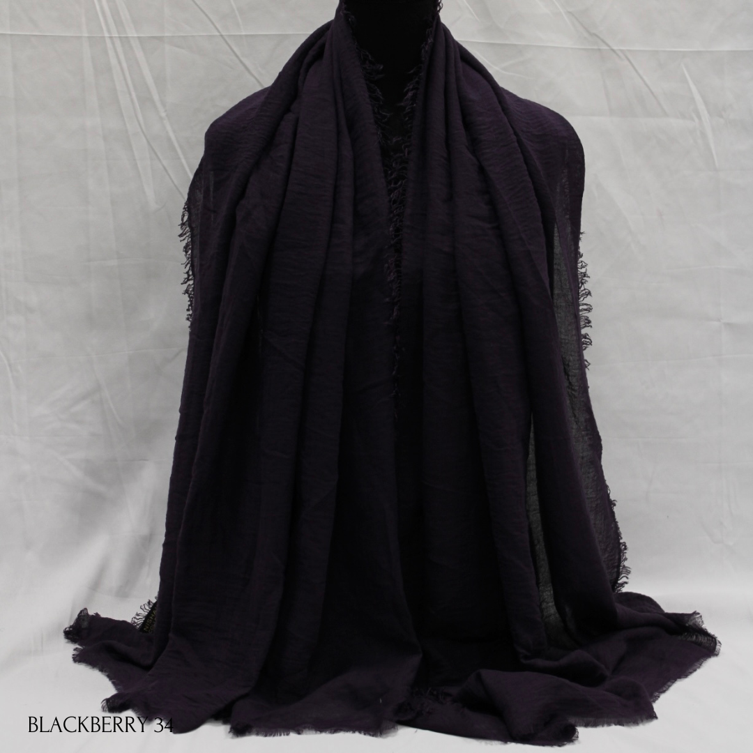 Plain Crinkle Cotton Hijabs
