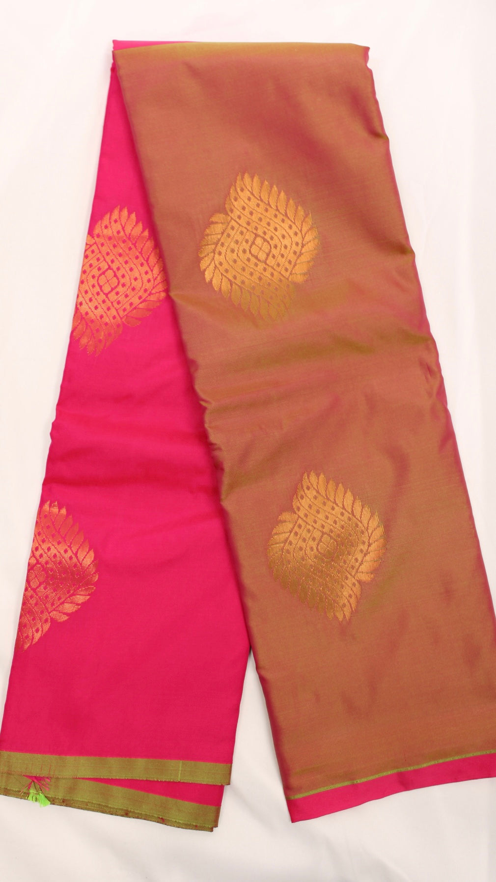Bright Pink Shimmer Saree