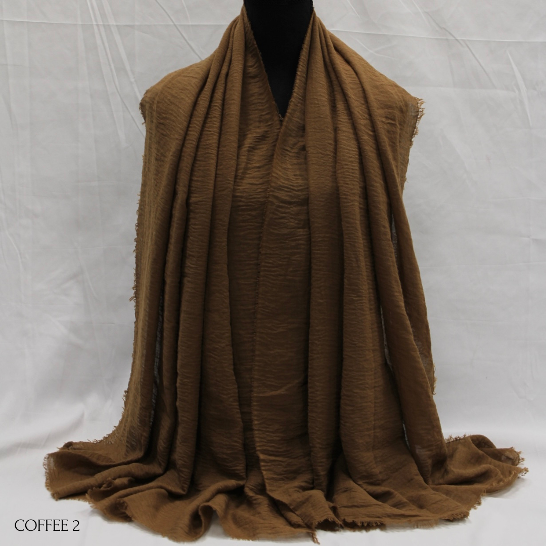 Plain Crinkle Cotton Hijabs