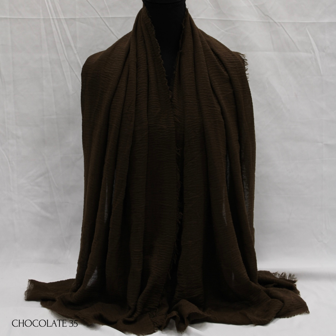 Plain Crinkle Cotton Hijabs