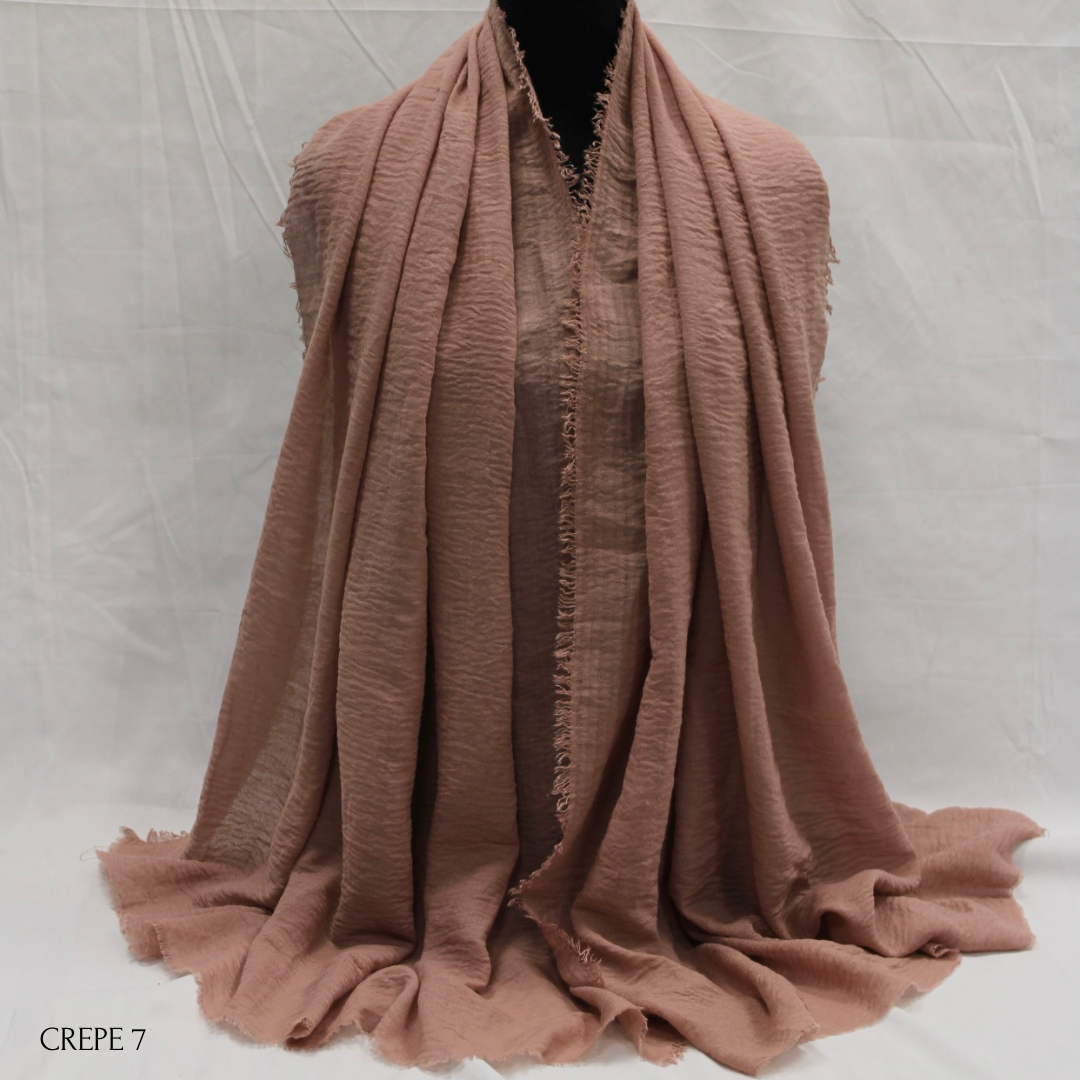 Plain Crinkle Cotton Hijabs