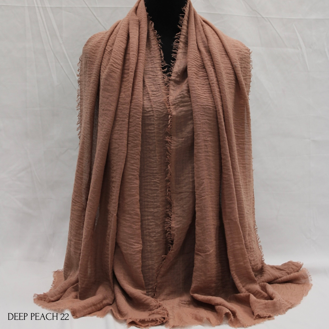 Plain Crinkle Cotton Hijabs