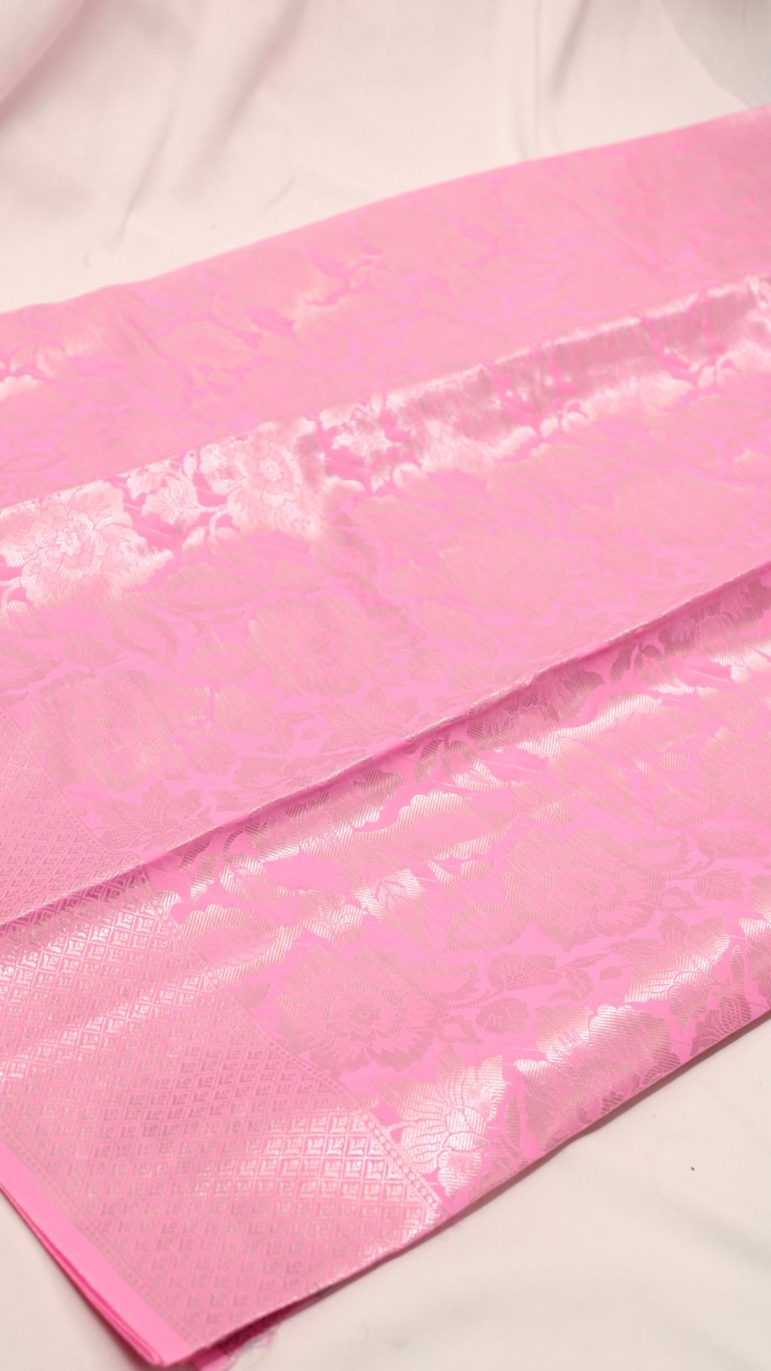 Flamingo Pink Floral Zari