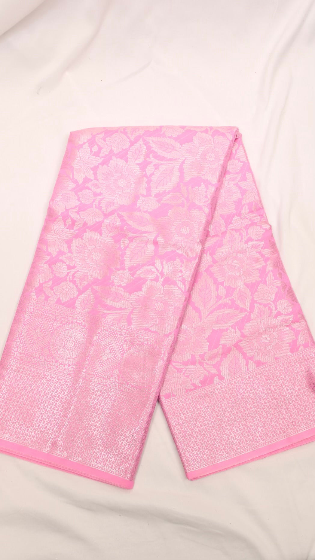 Flamingo Pink Floral Zari