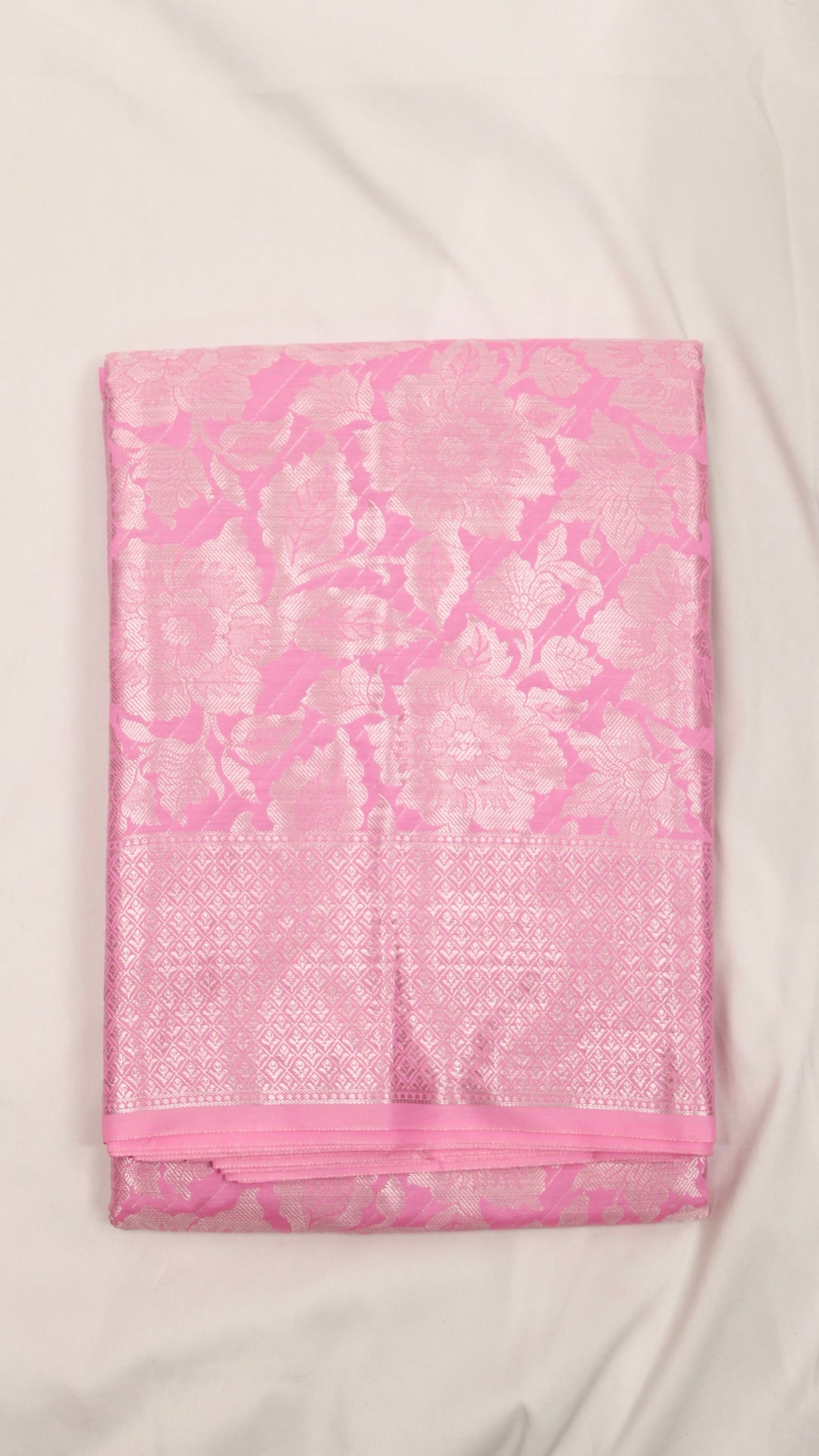 Flamingo Pink Floral Zari