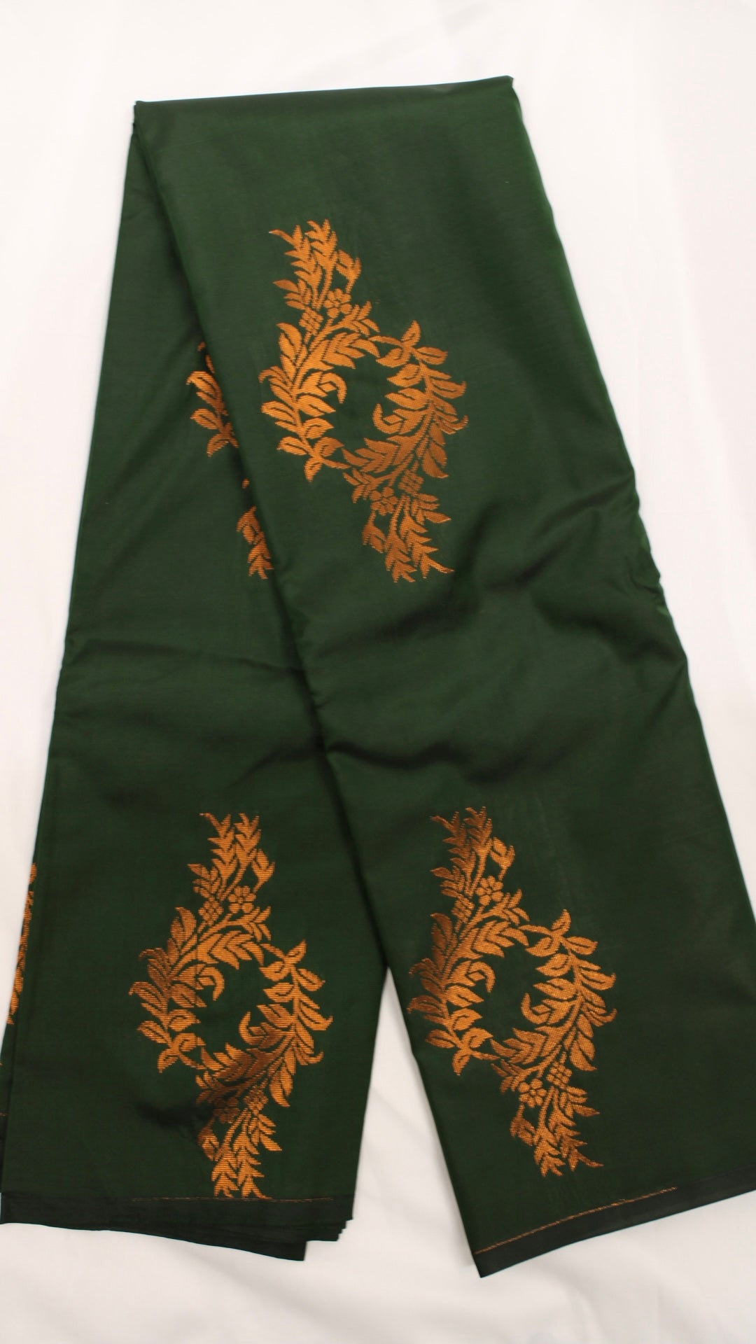 Forest Green Diamond Saree