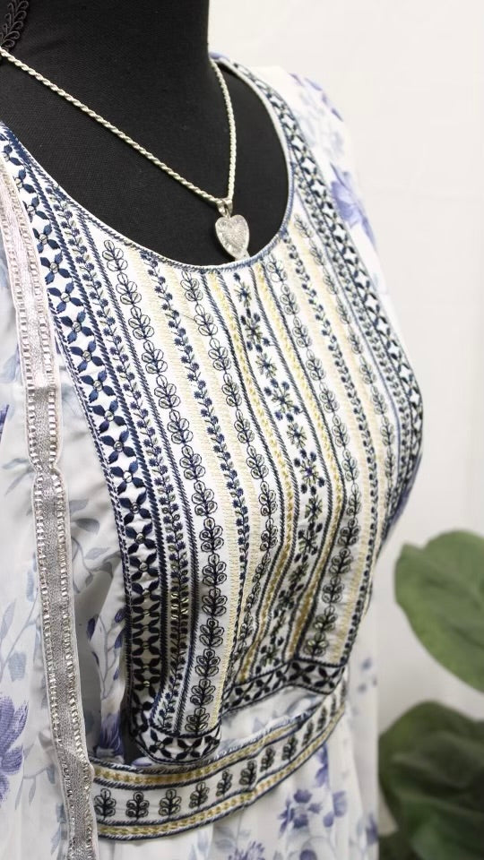 Indigo Floral Kurti