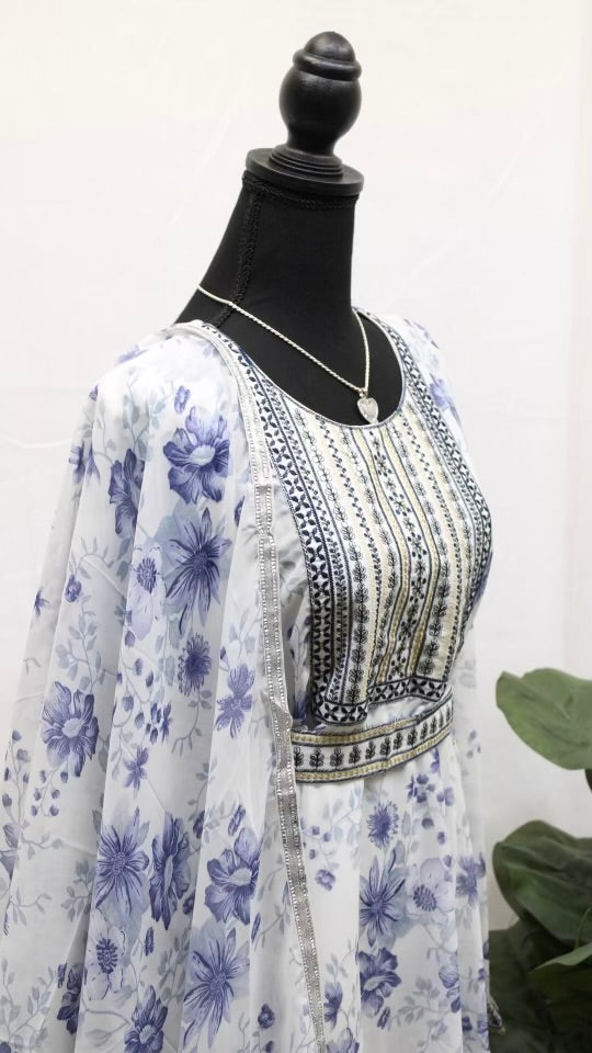 Indigo Floral Kurti