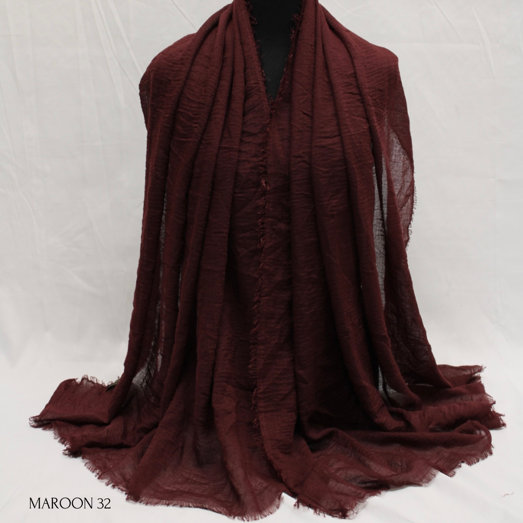 Plain Crinkle Cotton Hijabs