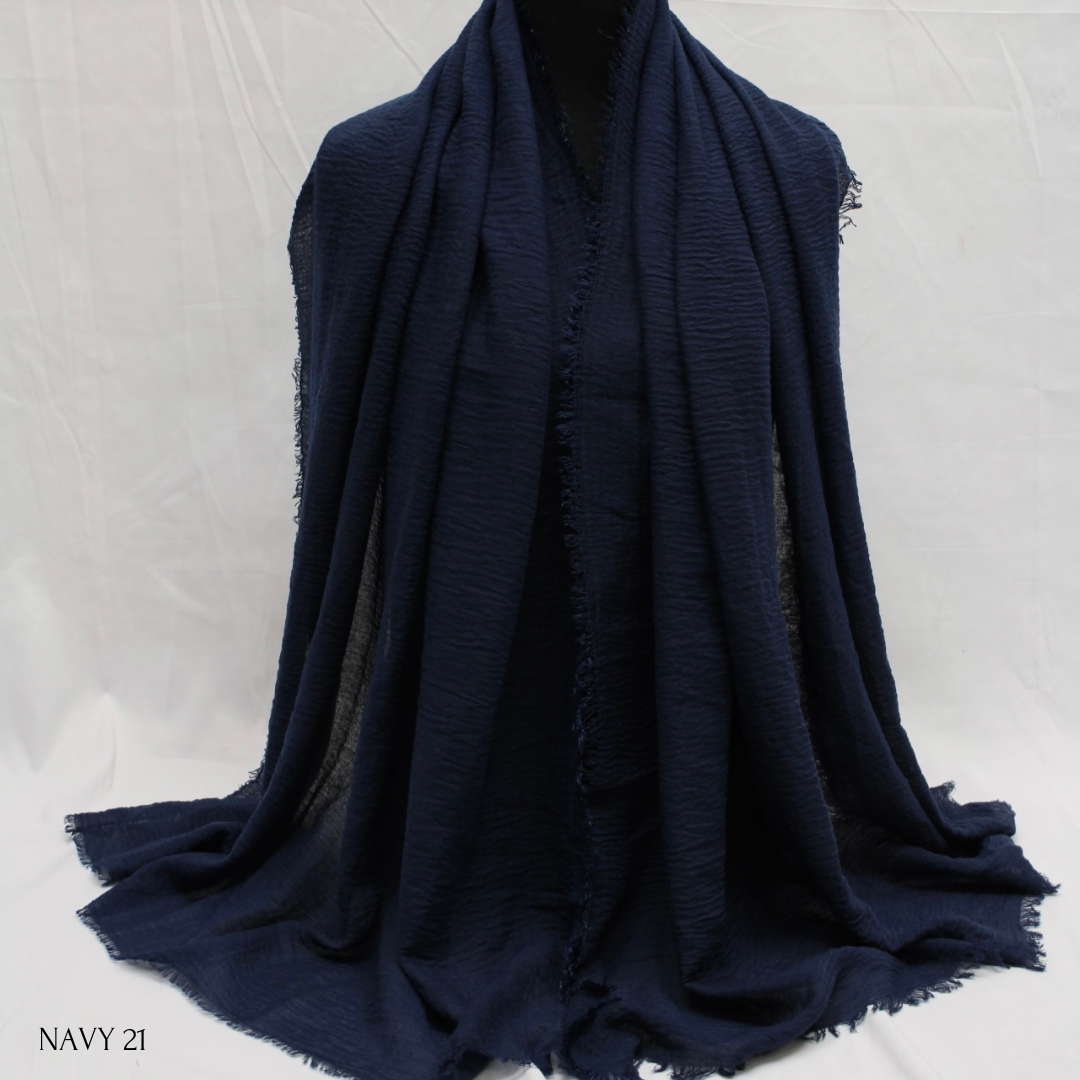 Plain Crinkle Cotton Hijabs