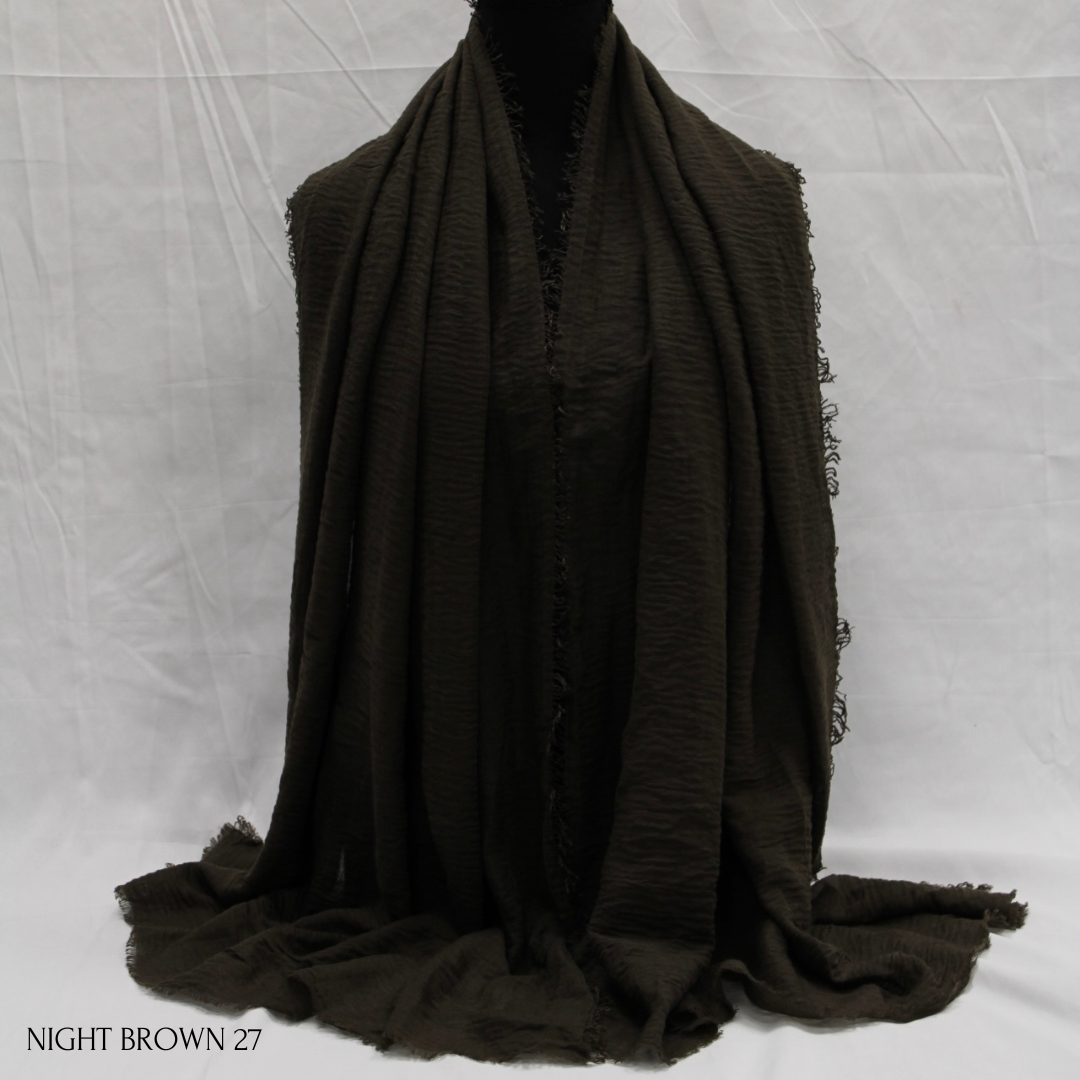 Plain Crinkle Cotton Hijabs