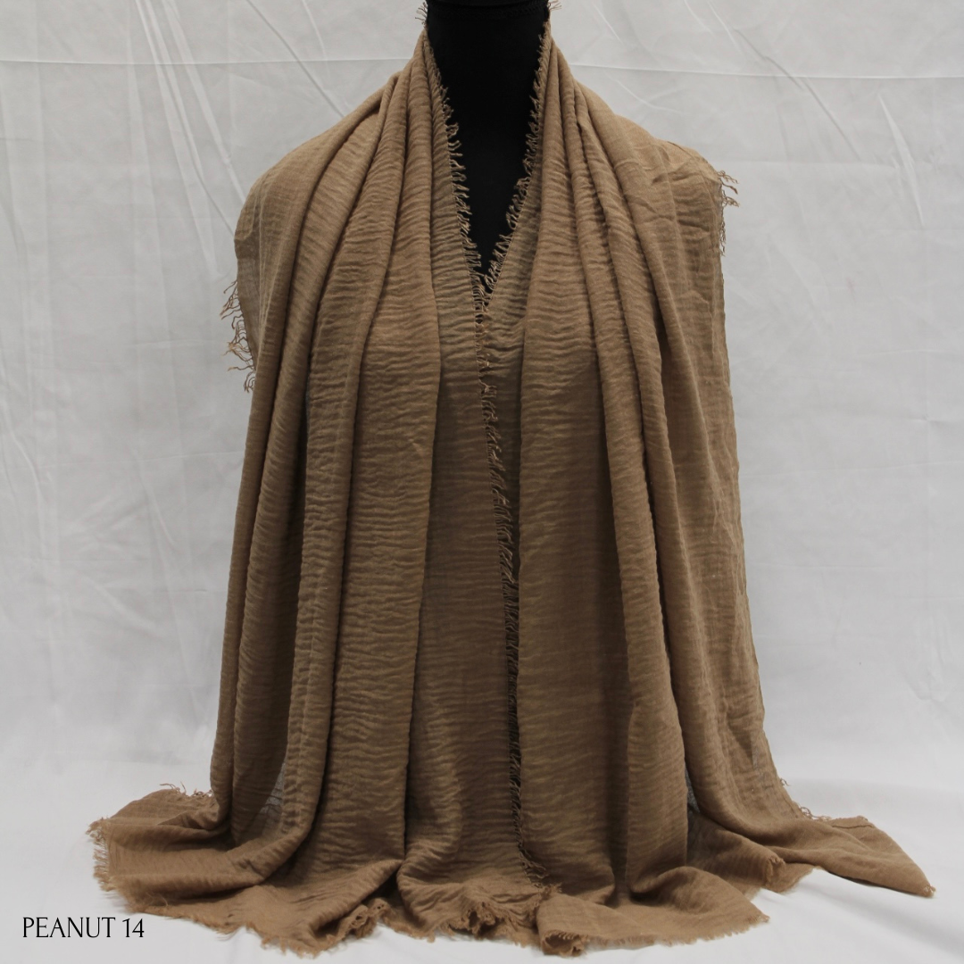 Plain Crinkle Cotton Hijabs