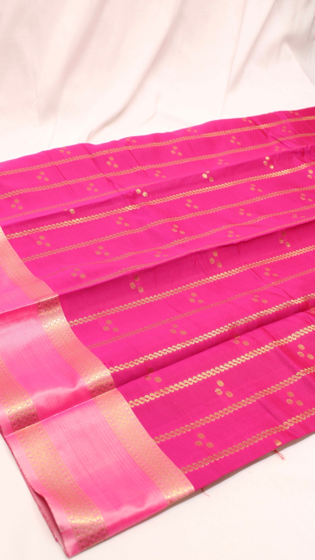 Punch Pink Polka Dot Saree