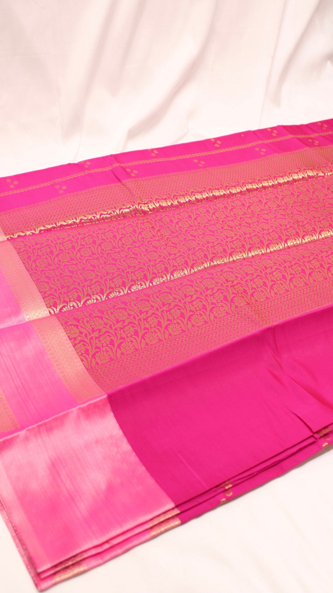 Punch Pink Polka Dot Saree