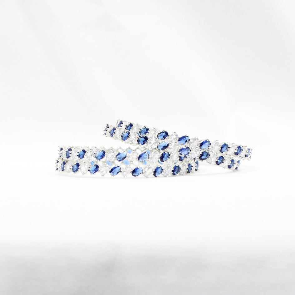 Sapphire Blue Diamond Bangles