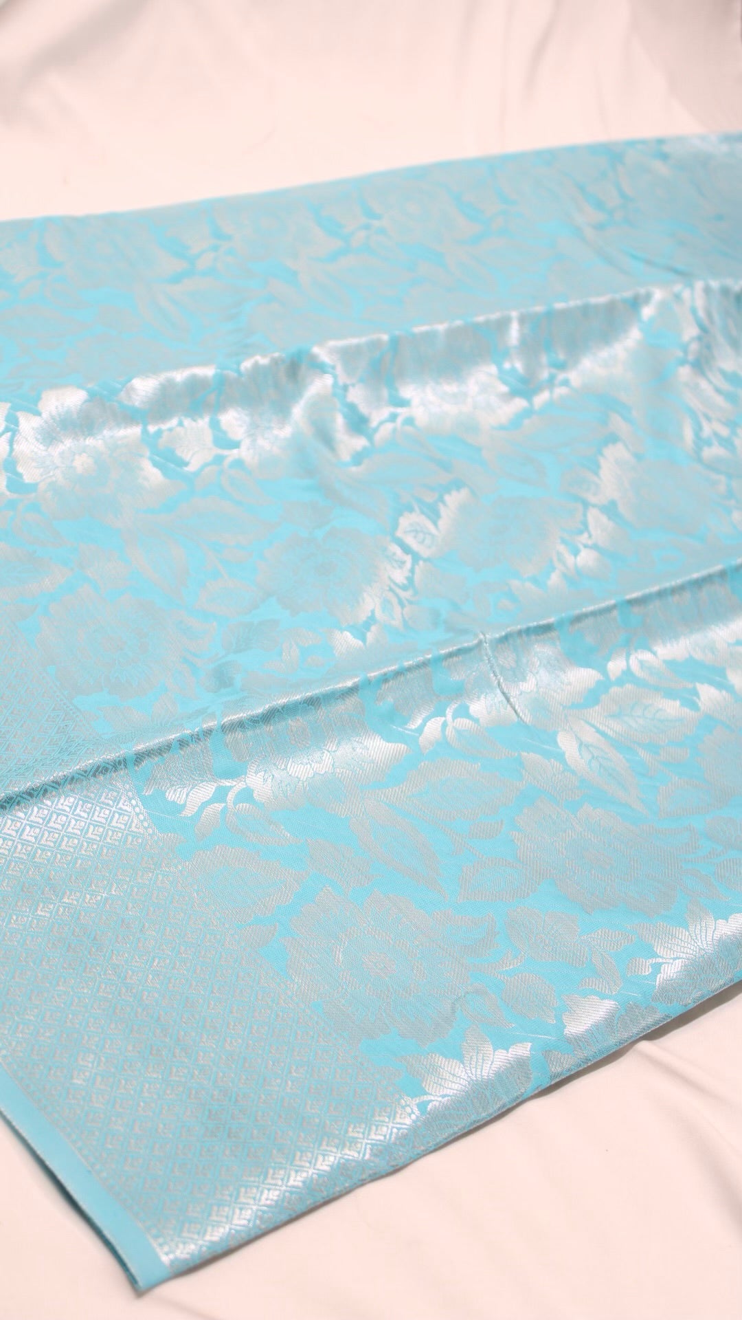 Sky Blue Floral Zari