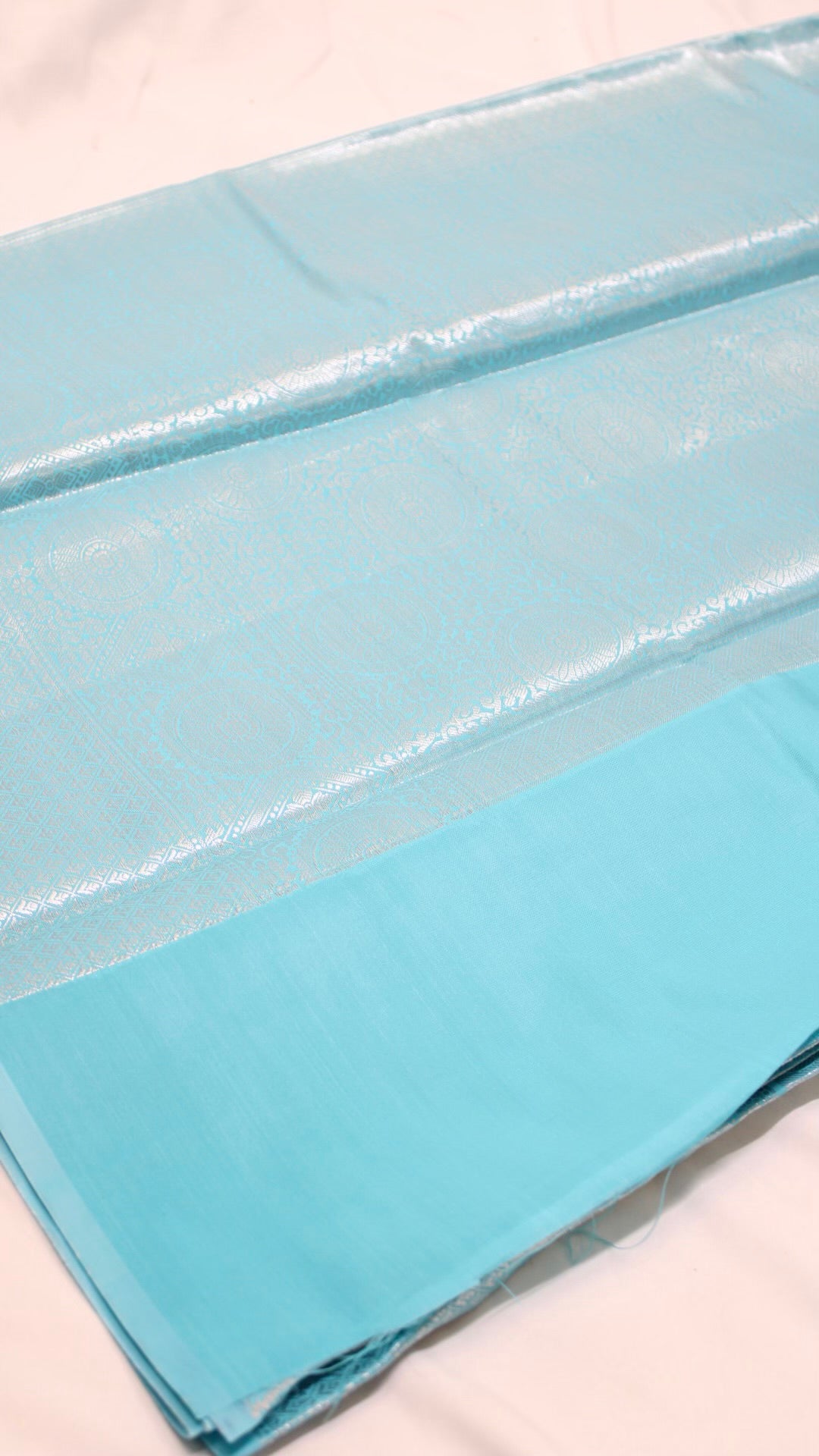 Sky Blue Floral Zari