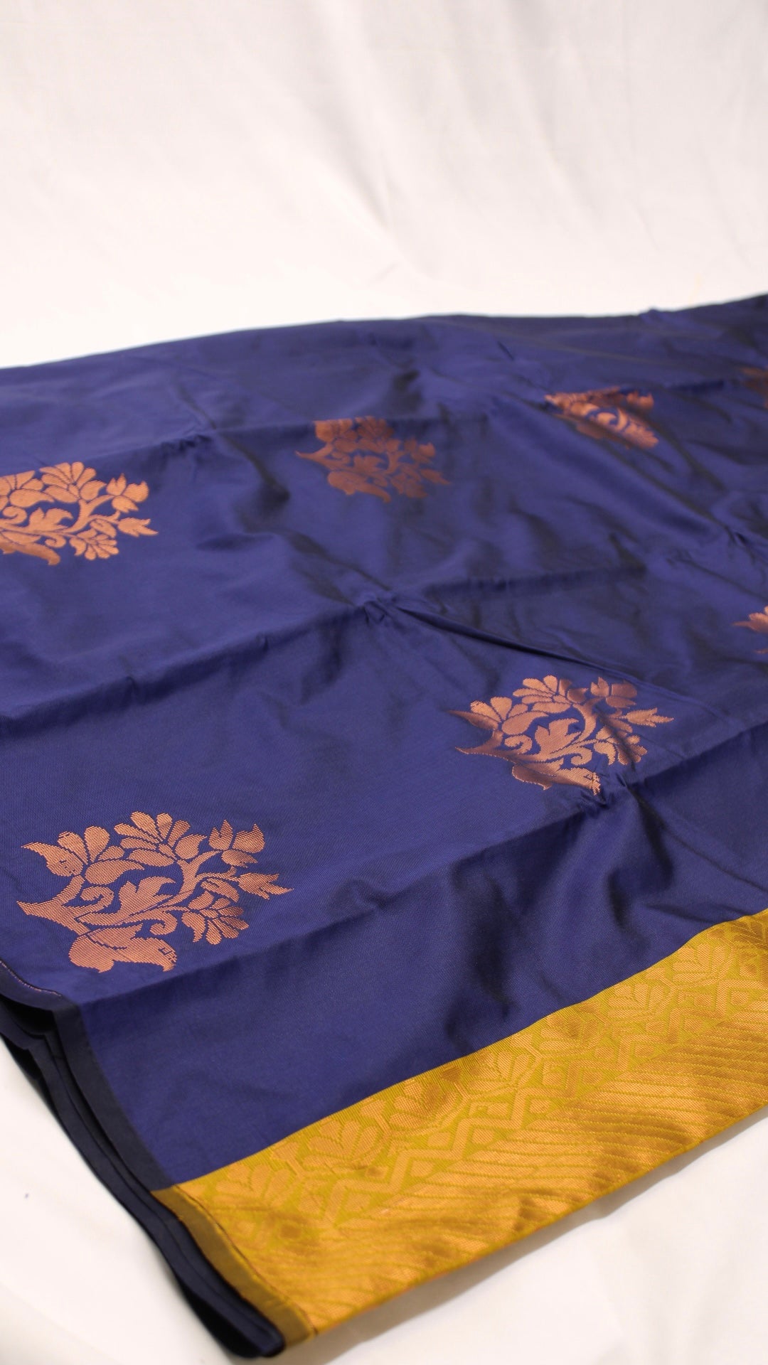 Yale Blue Bouquet Saree