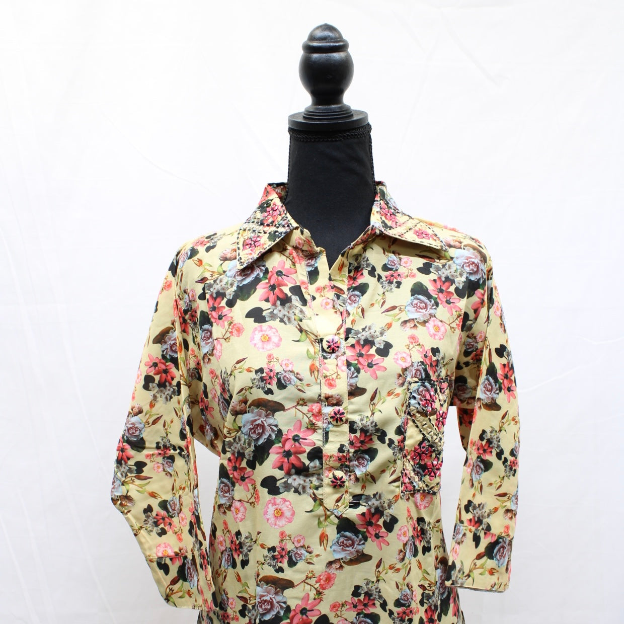 Yellow Floral Kurti