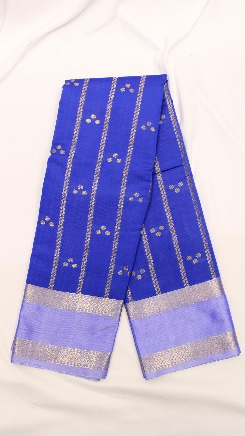 Admiral Blue Polka Dot Saree