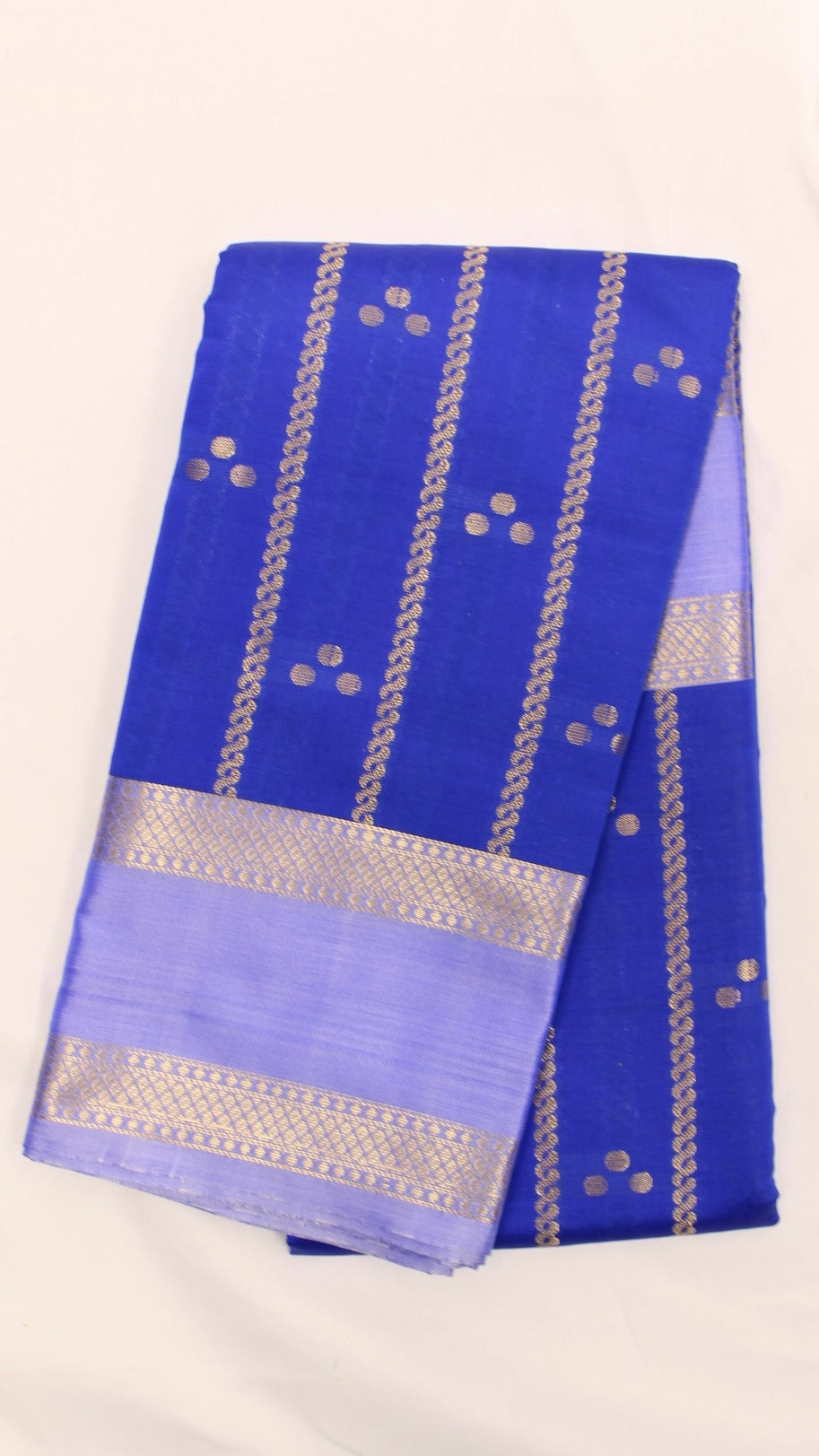 Admiral Blue Polka Dot Saree