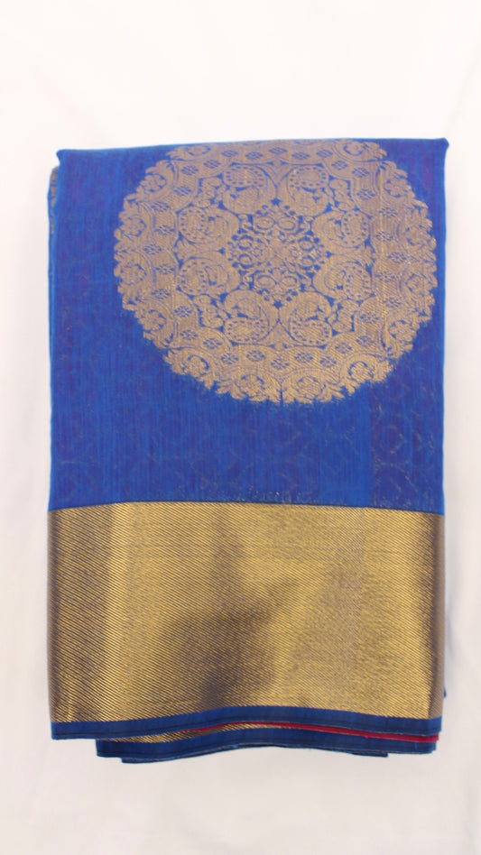 Cerulean Blue Mandala Saree