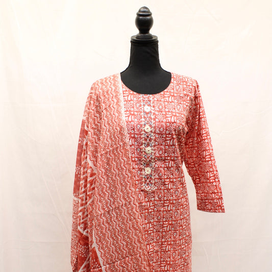 Chevron Mixed Pattern Kurti