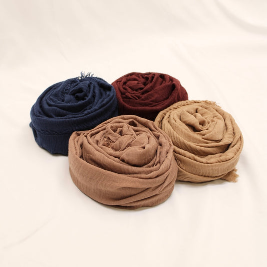 Plain Crinkle Cotton Hijabs