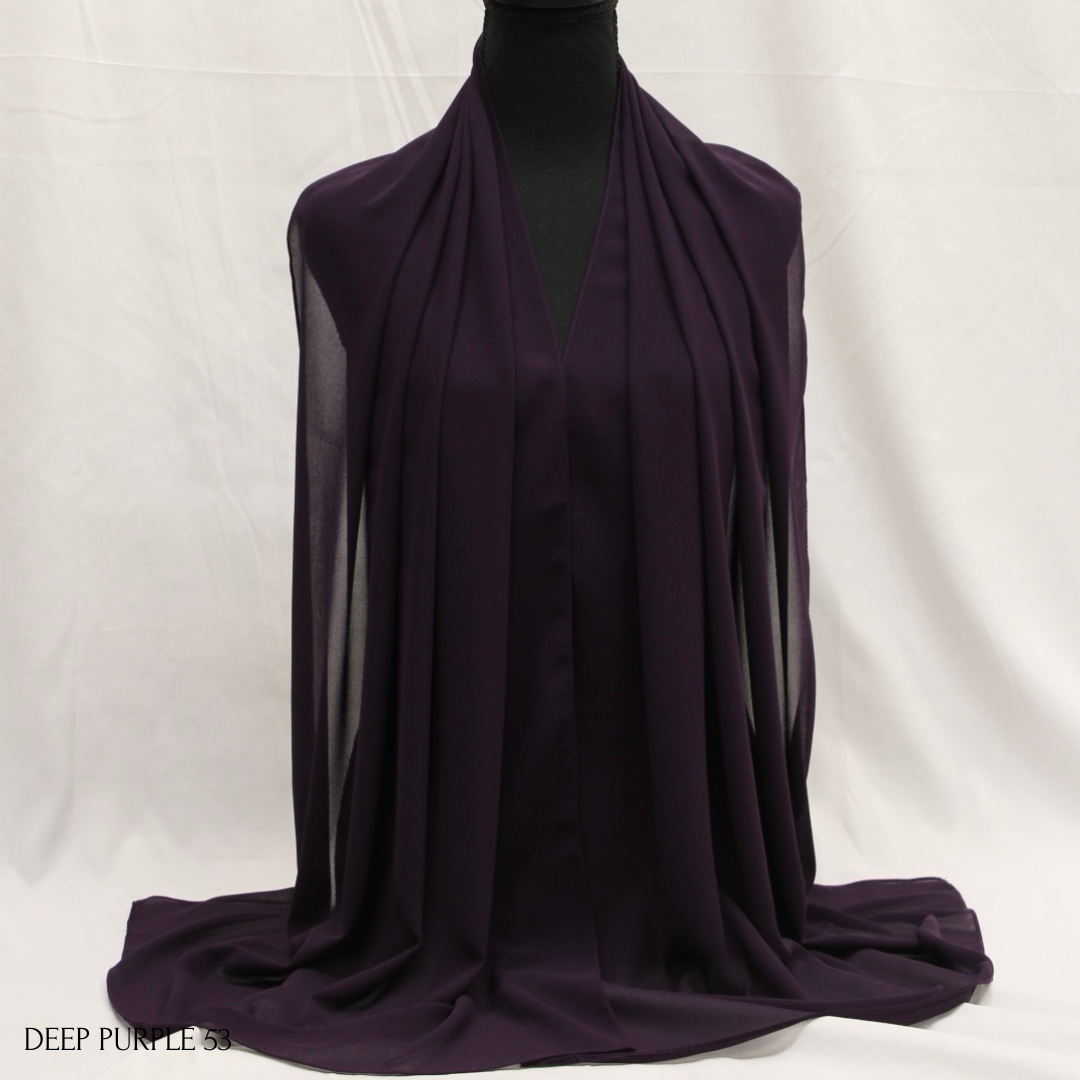 Plain Luxury Bubble Chiffon Hijabs