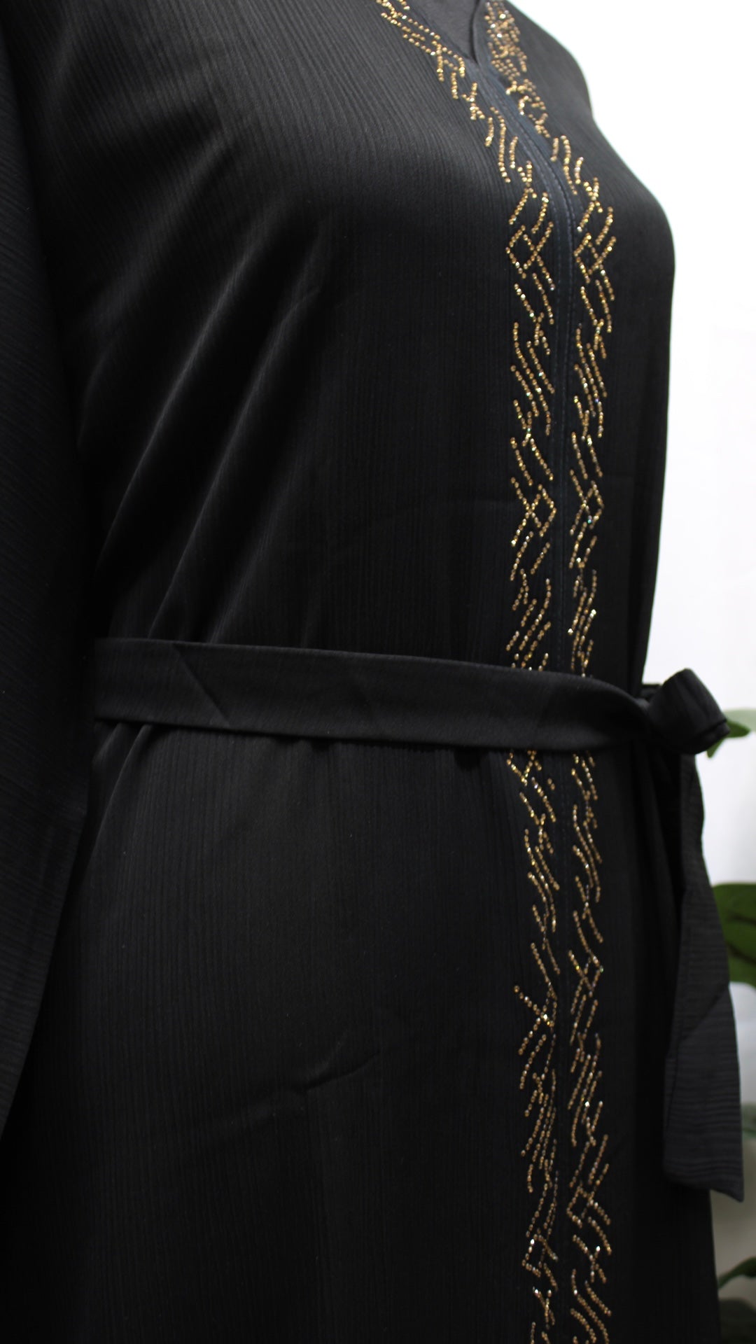 Eternal Black Intricate Abaya