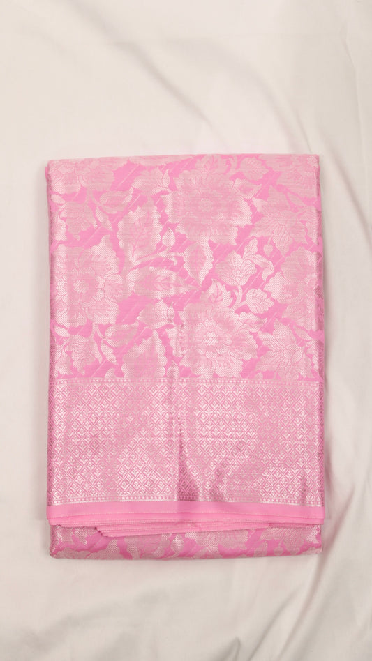 Flamingo Pink Floral Zari