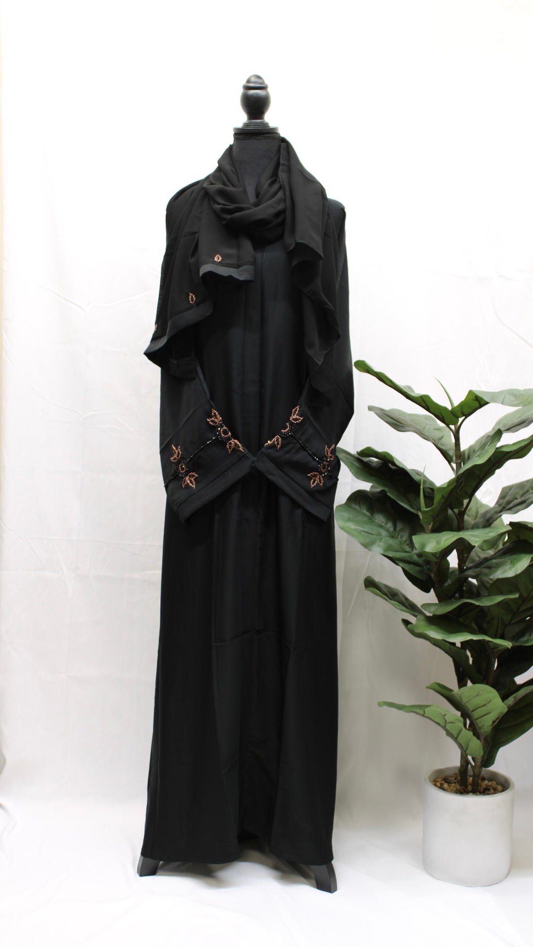 Maple Leaf Handwork Abaya