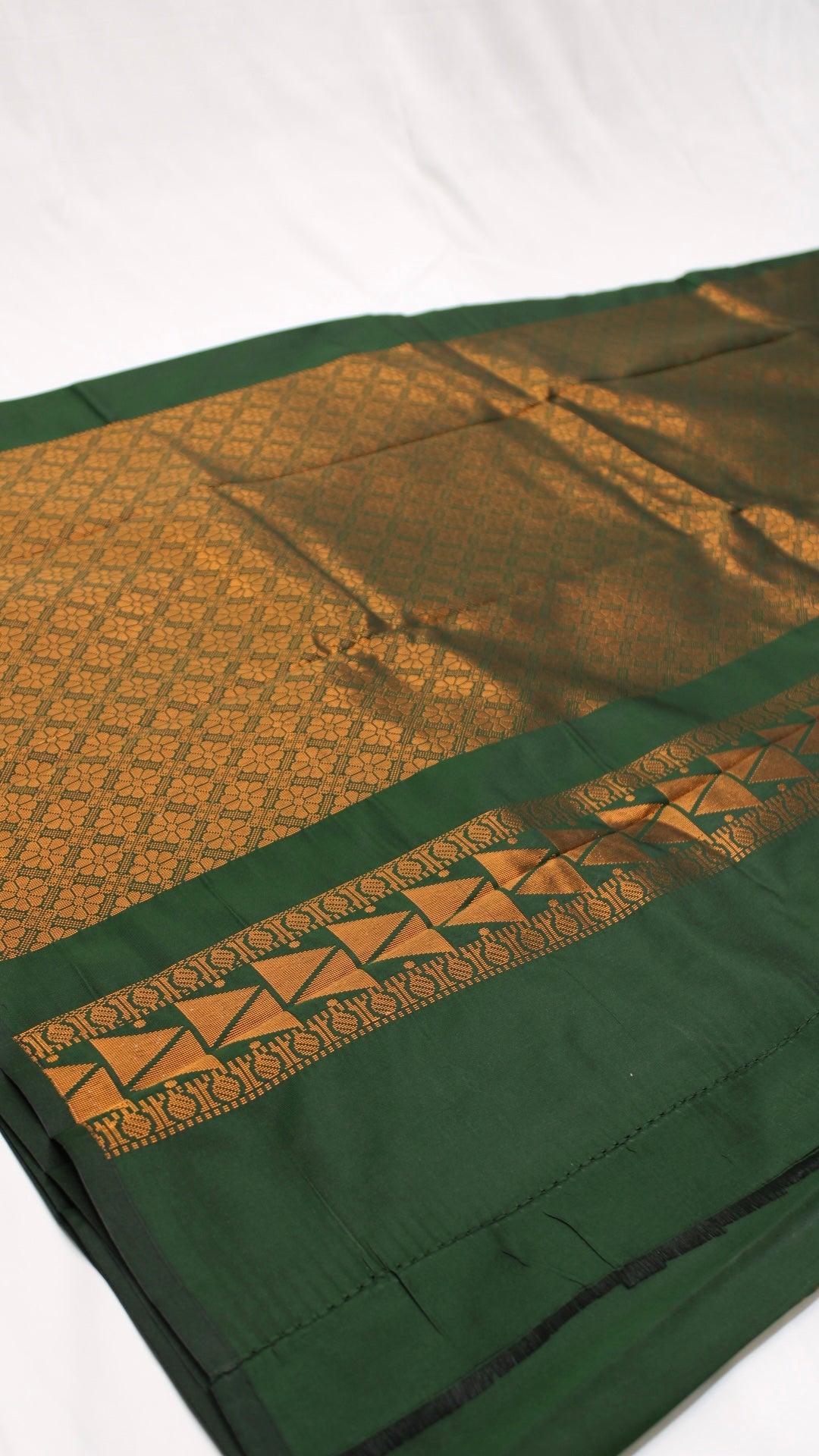 Forest Green Diamond Saree