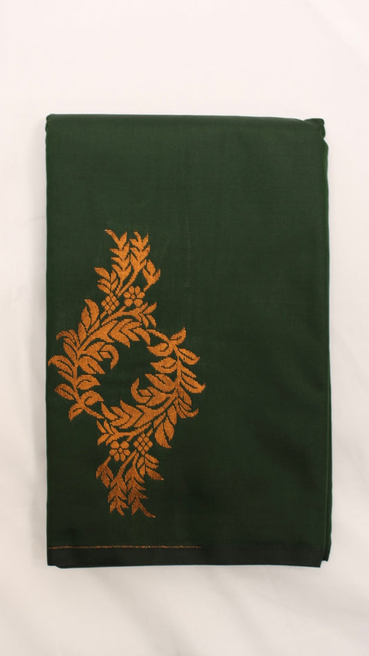 Forest Green Diamond Saree