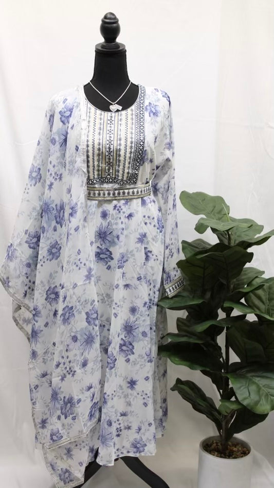 Indigo Floral Kurti