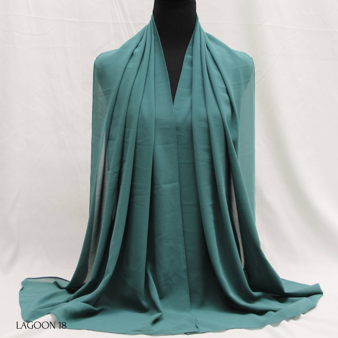 Plain Luxury Bubble Chiffon Hijabs