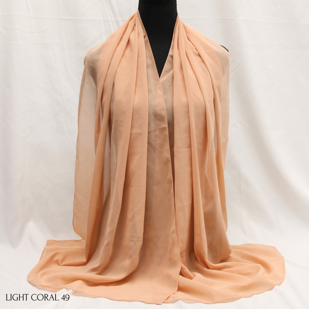 Plain Luxury Bubble Chiffon Hijabs