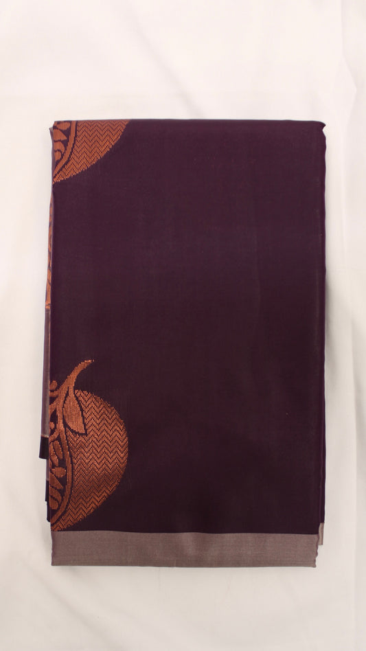 Mulberry Purple Intricate Leaf Saree