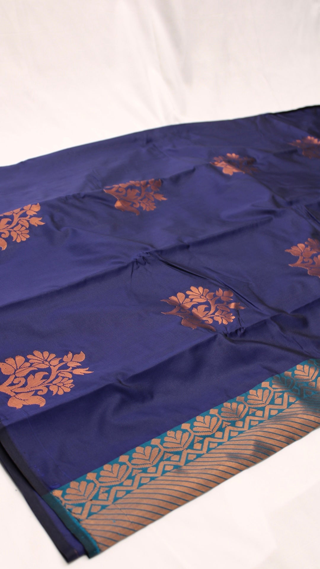 Navy Blue Bouquet Saree