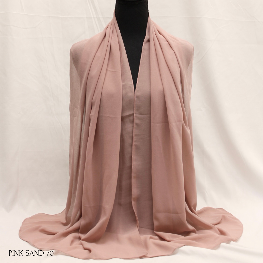 Plain Luxury Bubble Chiffon Hijabs