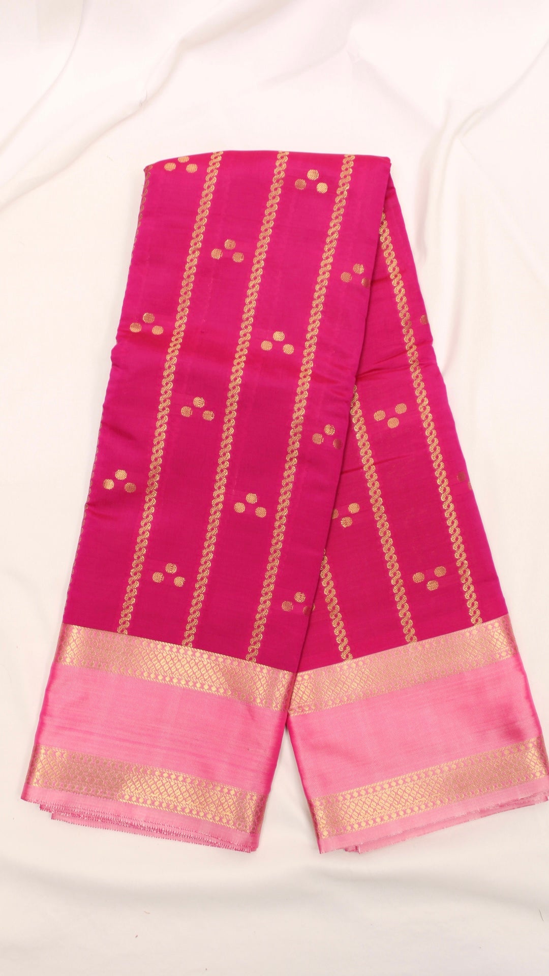 Punch Pink Polka Dot Saree