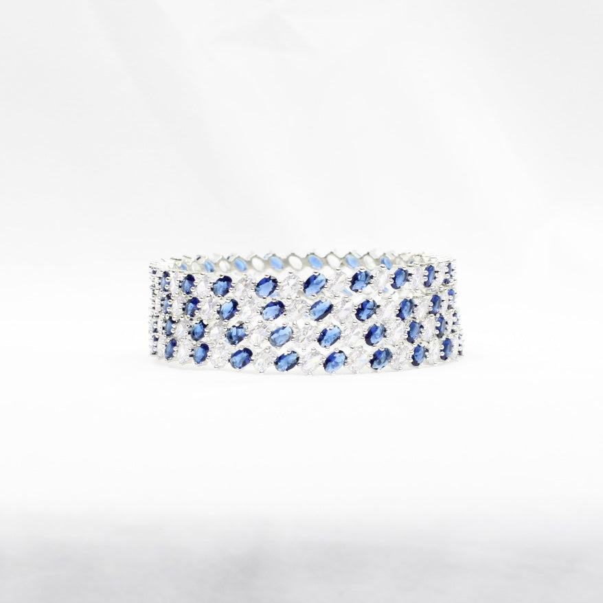 Sapphire Blue Diamond Bangles